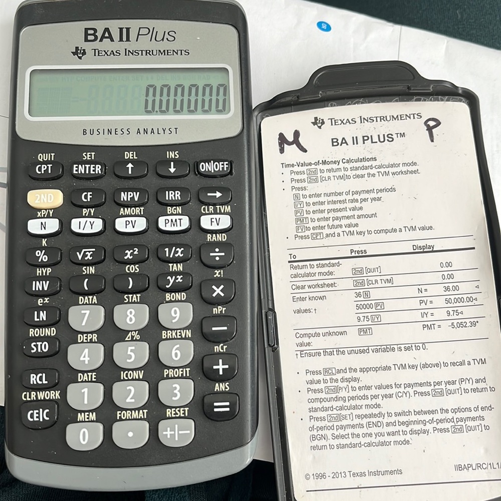 BA 2 Plus Calculator Texas Instruments